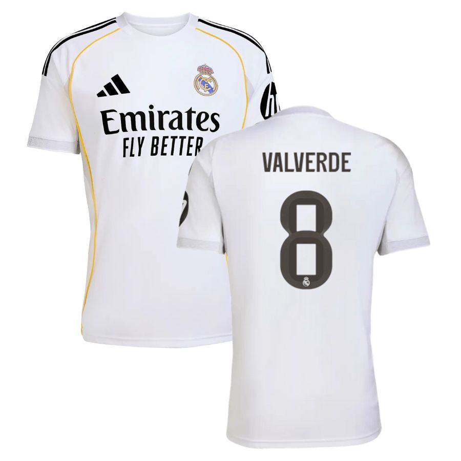 Real Madrid 25/26 Home Jersey #8 VALVERDE